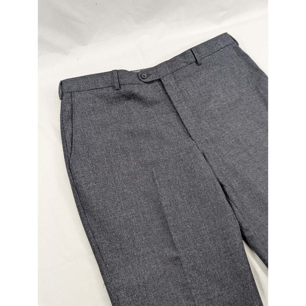 Hickey Freeman Pants Mens 36x28 Gray Wool Loro Piana Rain System Italy‎ Dress